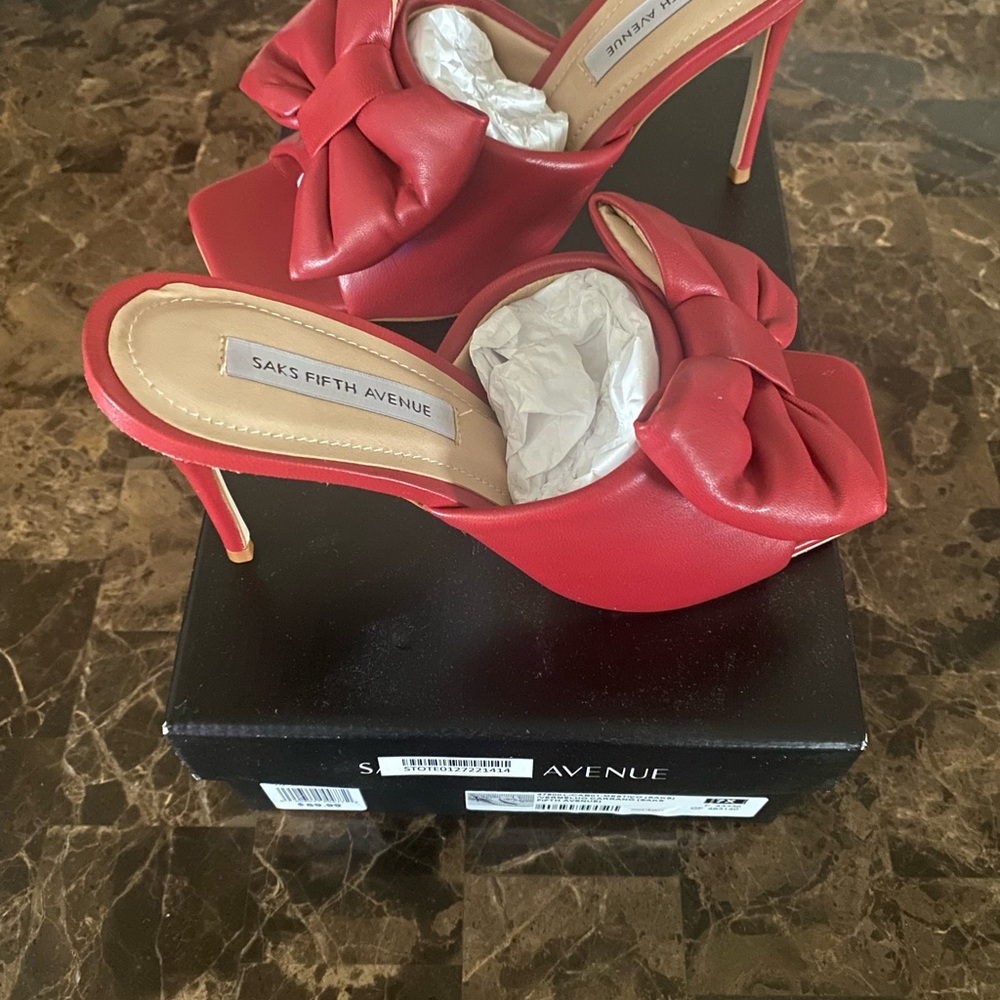 Saks Fifth Avenue Red Women's Heels